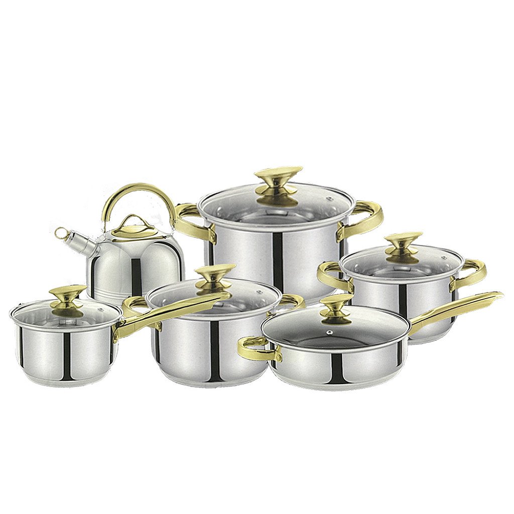 Royal Stainless Steel Glass Lid 6 Piece Set 3-HR150