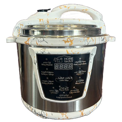 [504] Hometech Marble Pressure Cooker 8 Liter (white) 8W